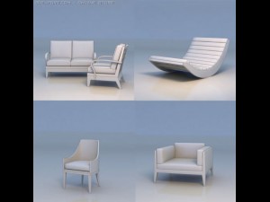 chair sofa couch lounge Modelo 3D