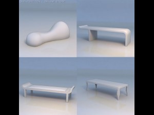 chair couch sofa table 3D 模型