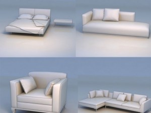 bed chair sofa 3D 模型