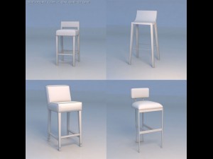 bar stool chair 3D मॉडल