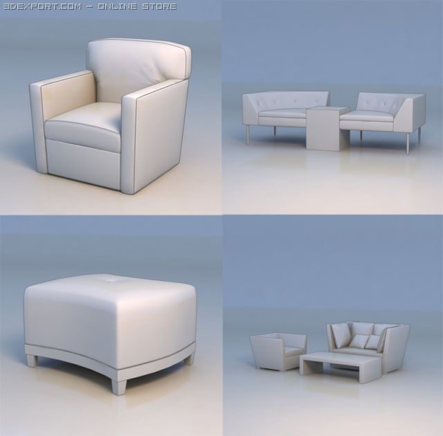 chair sofa desk couch 3Dモデル .c4d .max .obj .3ds .fbx .stl .blend 