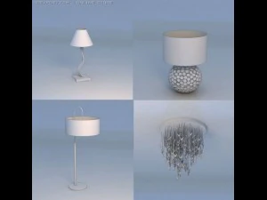lumi&egrave;re suspension lampe lampadaire Modèle 3D