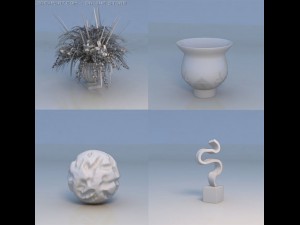 pot planter flower accessories 3Dモデル
