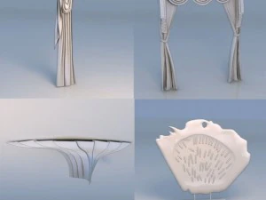 Vorhangschirm 3D Modell