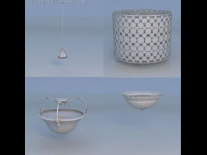 світла підвісна лампа 3D Модель