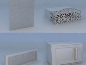 screen metal screen microwave Modelo 3D