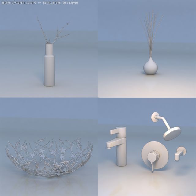 plant fruit basket faucet Modelo 3D .c4d .max .obj .3ds .fbx .stl .blend 