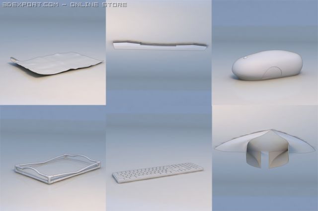 keyboard decorative piece bed Modelo 3D .c4d .max .obj .3ds .fbx .stl .blend 