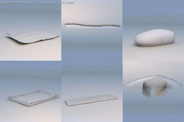 keyboard decorative piece bed 3D Model .c4d .max .obj .3ds .fbx .stl .blend