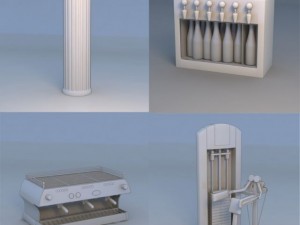 column oven gym wine cooler Modèle 3D