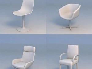 стул диван диван 3D Модель