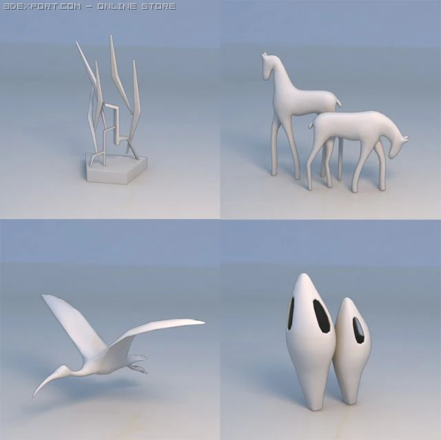 sculpture art piece 3D Model .c4d .max .obj .3ds .fbx .stl .blend 