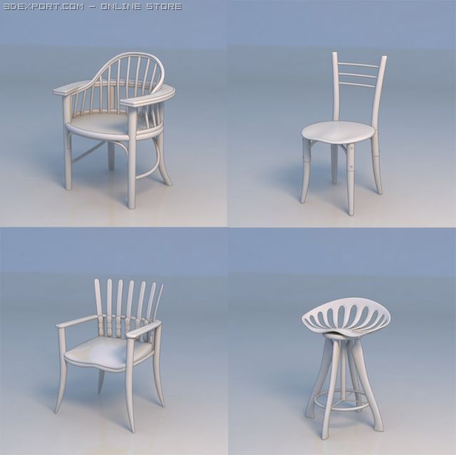 chair sofa couch 3D Model .c4d .max .obj .3ds .fbx .stl .blend 