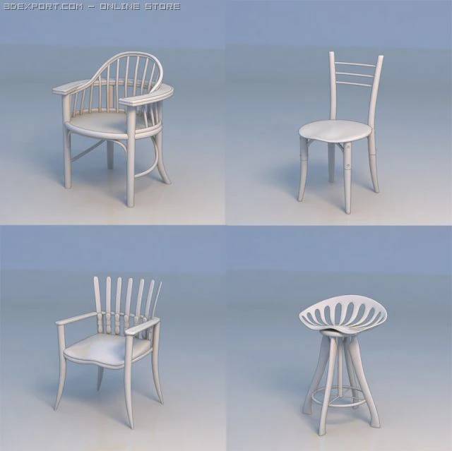 chair sofa couch 3D Model .c4d .max .obj .3ds .fbx .stl .blend 