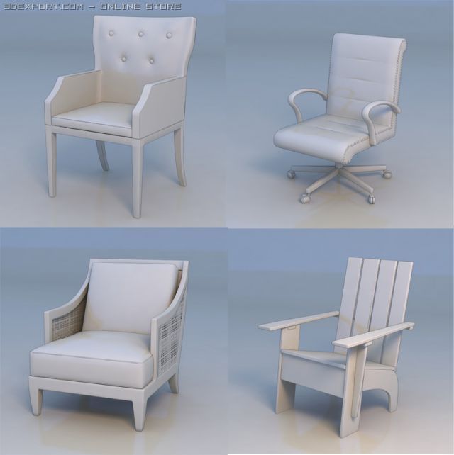 chair sofa couch Modèle 3D .c4d .max .obj .3ds .fbx .stl .blend 