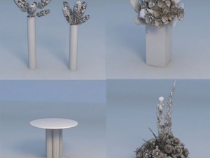 table flower plant 3Dモデル
