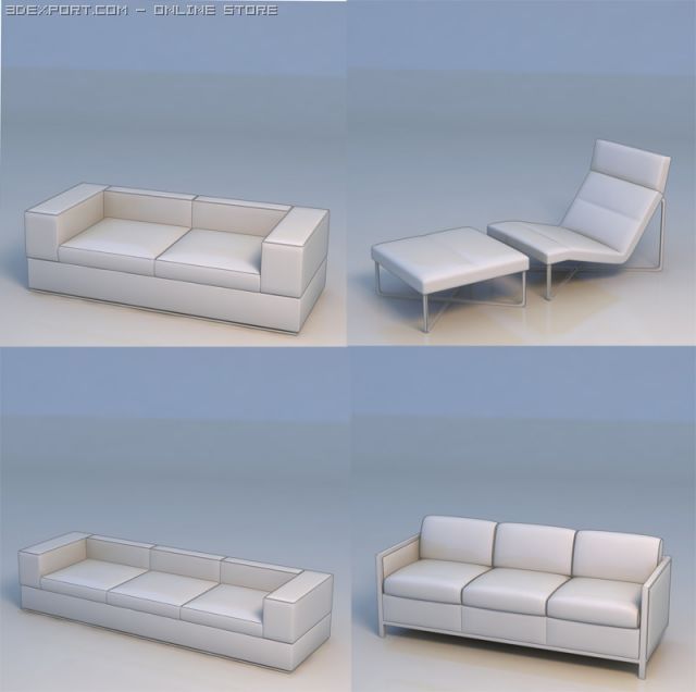 sofa couch lounge little table 3D मॉडल .c4d .max .obj .3ds .fbx .stl .blend 