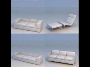 sofa couch lounge little table Modèle 3D