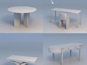 테이블 라운드 테이블 3D 모델