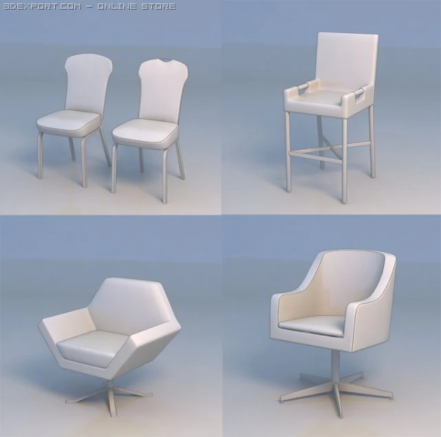 chair sofa couch 3D Model .c4d .max .obj .3ds .fbx .stl .blend 