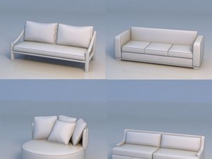 sofa lounge couch 3D Модель