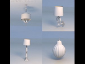 pendant light lamp 3D Модель