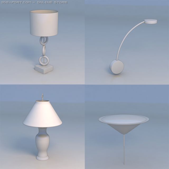 light lamp pendant light 3D Model .c4d .max .obj .3ds .fbx .stl .blend 