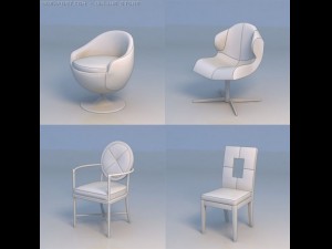 chair couch sofa Model 3D