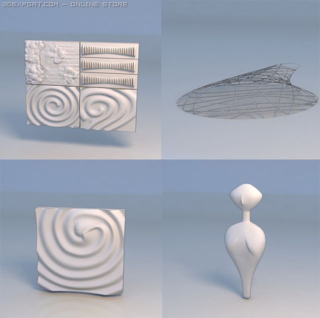brick tiles canopy art piece 3Dモデル .c4d .max .obj .3ds .fbx .stl .blend 