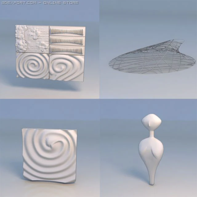 brick tiles canopy art piece 3D Model .c4d .max .obj .3ds .fbx .stl .blend 