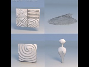 brick tiles canopy art piece Model 3D