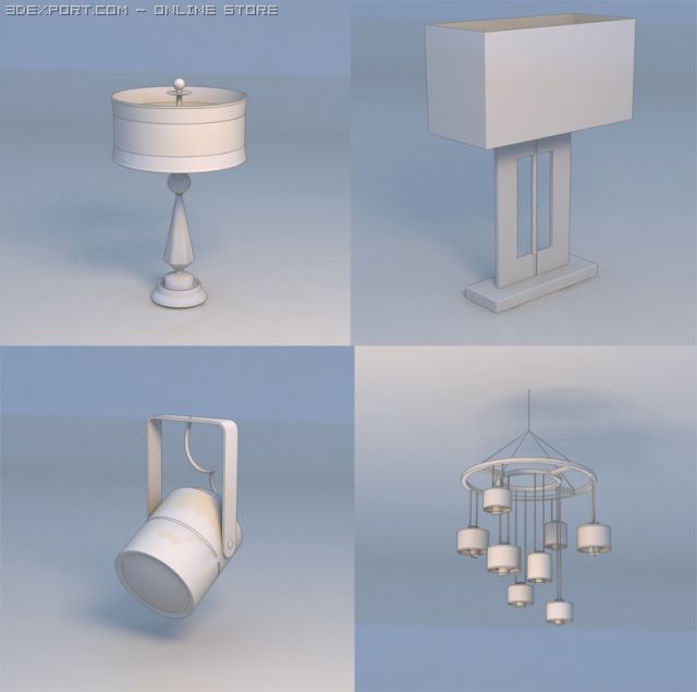 light lamp pendant light 3D-Modell .c4d .max .obj .3ds .fbx .stl .blend 