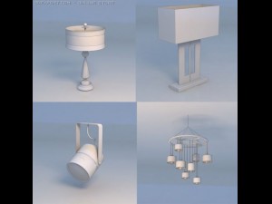 light lamp pendant light Model 3D