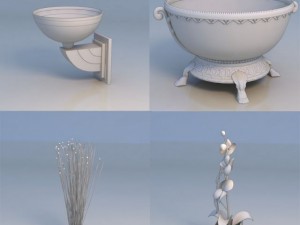 planter pot flowers Modelo 3D