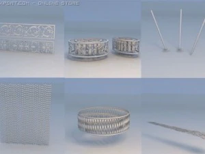 장식적인 벽 부속품 3D 모델