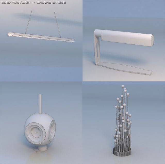pendant light sound box Modelo 3D .c4d .max .obj .3ds .fbx .stl .blend 