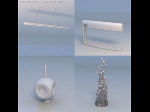 pendant light sound box Model 3D