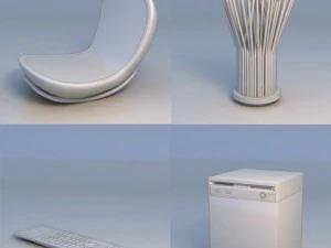 소파 소파 컨트롤러 오븐 3D 모델