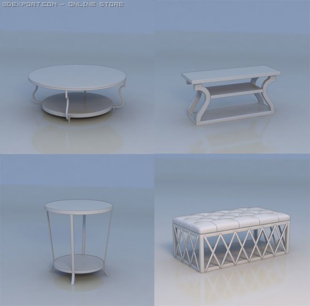 table round table massage bed couch Modello 3D .c4d .max .obj .3ds .fbx .stl .blend 