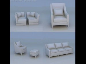 सोफा काउच 3D मॉडल