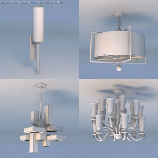 pendant light lamp 3D Model .c4d .max .obj .3ds .fbx .stl .blend
