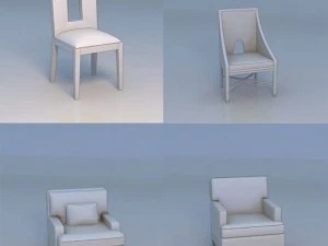 крісло диван 3D Модель