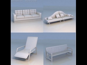 sofa lounge chair Model 3D