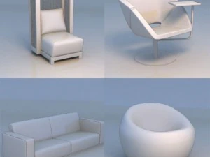 sofa kursi sofa Model 3D