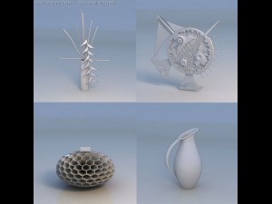 flowers accessories art piece bottle 3Dモデル