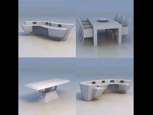 table desk 3D 모델