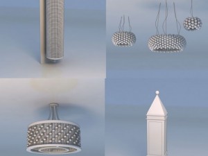 light pendant light lamp Model 3D