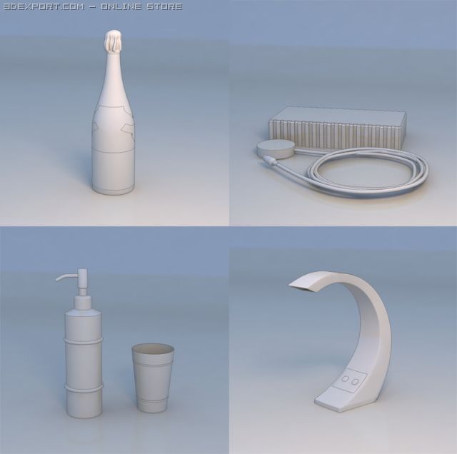 bottle art piece accessories Modelo 3D .c4d .max .obj .3ds .fbx .stl .blend 
