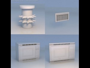 table oven shutter blind Model 3D