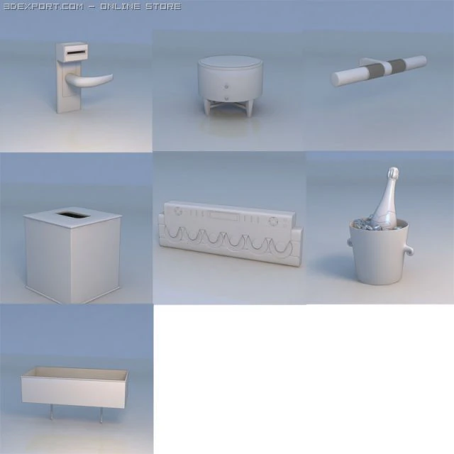 beer bottle drum accessories 3D Model .c4d .max .obj .3ds .fbx .stl .blend 